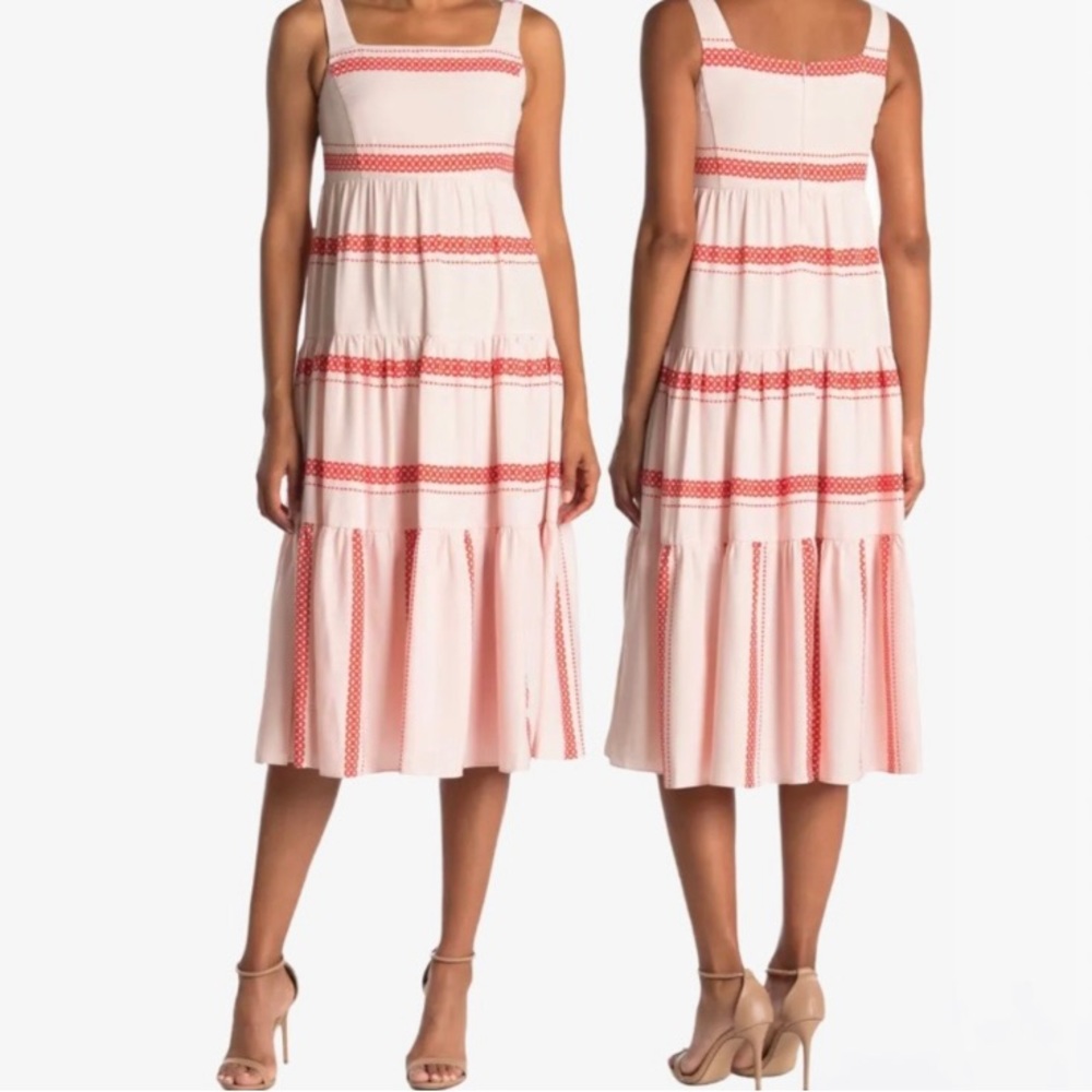 EUC Taylor Geo Print Stripe Sundress- Size 12
